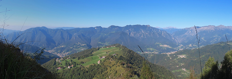 Dal Monte Gioco vista sulla Val Brembana da San Pellegrino a San Giovanni Bianco